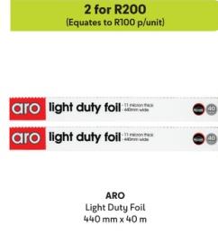 ARO Light Duty Foil 440 mm x 40 mm