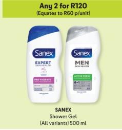 SANEX Shower Gel (All variants) 500 ml  any 2 