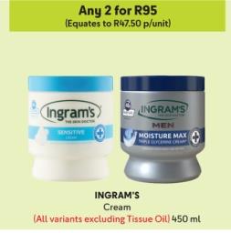 INGRAM'S Cream (All variants excluding Tissue Oil) any 2 