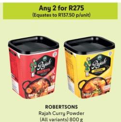 Robertsons Rajah Curry Powder (All variants) 800g Any 2