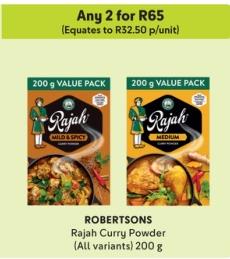 Robertsons Rajah Curry Powder (All variants) 200g Any 2