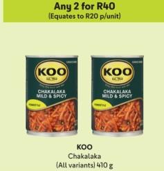 KOO Chakalaka (All variants) 410g Any 2