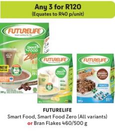 FUTURELIFE Smart Food, Smart Food Zero (All variants) or Bran Flakes 460/500g Any 3