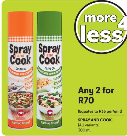 SPRAY AND COOK (All variants) any 2 