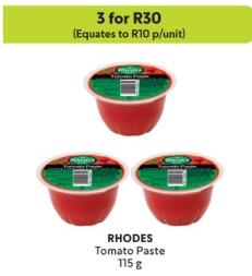 RHODES Tomato Paste 115gm 