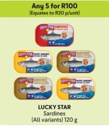 Any 5 LUCKY STAR Sardines (All variants) 120 g