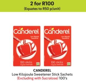 Low Kilojoule Sweetener Stick Sachets (Excluding with Sucralose) 100's