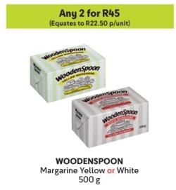 Any 2 WOODENSPOON Margarine Yellow or White 500 g