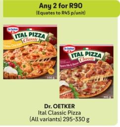 Any 2 Dr. Oetker Ital Classic Pizza All Variants 295 -330g