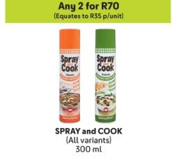 Any 2 SPRAY and COOK (All variants) 300 ml