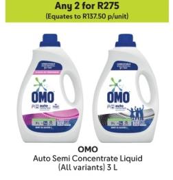 Any 2 OMO Auto Semi Concentrate Liquid (All variants) 3 L