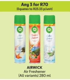 Any 3 AIRWICK Air Freshener (All variants) 280 ml