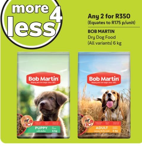 Any 2 Bob Martin Dry Dog Food (All variants) 6 kg