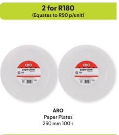 ARO Paper Plates 230 mm 100's