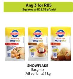 Any 3 SNOWFLAKE Easymix (All variants) 1 kg