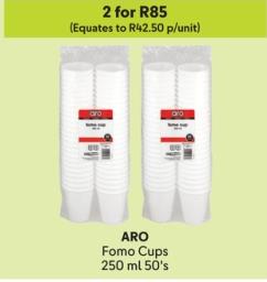 ARO Fomo Cups 250 ml 50's