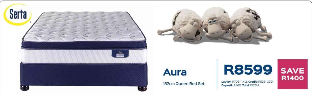 Serta Aura 152cm Queen bed set