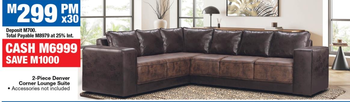 2-Piece Denver Corner Lounge Suite