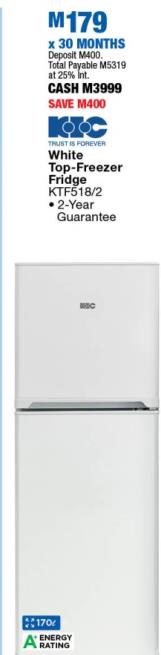 Kic White Top-Freezer Fridge