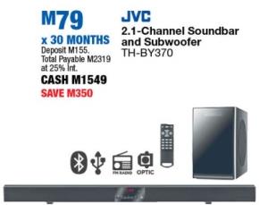 JVC 2.1-Channel Soundbar and Subwoofer TH-BY370