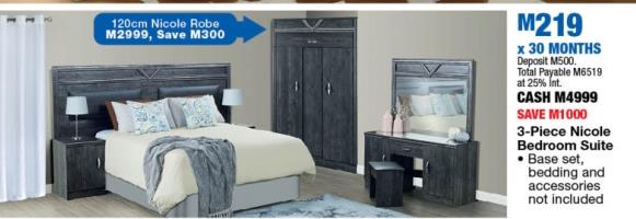 3-Piece Nicole Bedroom Suite