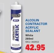 ALCOLIN CONTRACTOR ACRYLIC SEALANT White 260ml