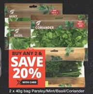 parsley /Mint/Basil/Coriander  2x40 gm 