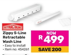 Zippy 5-Line Retractable Wash Line