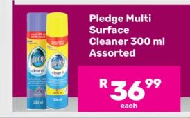 Pledge Multi Surface Cleaner 300 ml Assorted