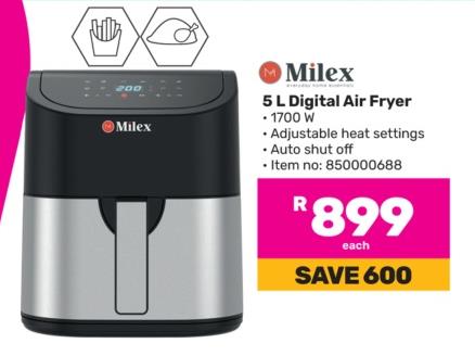 Milex 5L Digital Air Fryer