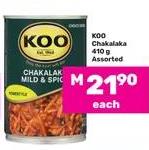 Koo Chakalaka 410g Assorted