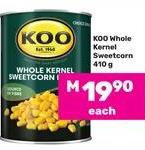 KOO Whole Kernel Sweetcorn 410g