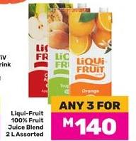 Liqui-Fruit 100 % Fruit Juice Blend Assorted 2 litre Any 3