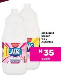 Jik Liquid Bleach 1.5L Assorted