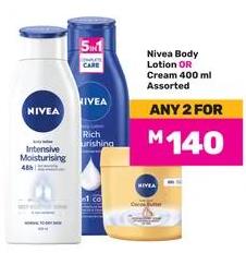 Nivea Body Lotion OR Cream 400 ml Assorted Any 2