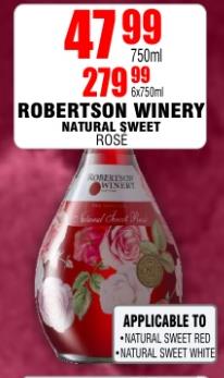 ROBERTSON WINERY NATURAL SWEET ROSE