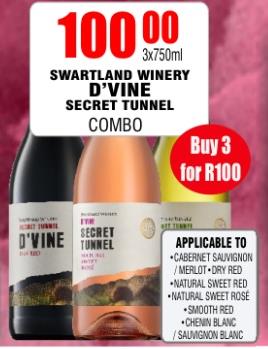 Swartland Winery D'Vine Secret Tunnel Combo