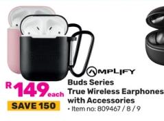 Amplify Buds Series True Wireless Earphones with Accessories