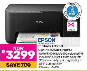 Epson EcoTank L3250 3-in-1 Colour Printer