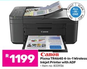 Canon Pixma TR4640 4-in-1 Wireless Inkjet Printer with ADF