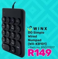 WINX DO Simple Wired Numpad (WX-KB101)