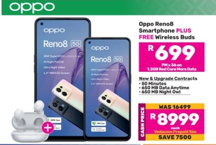 Oppo Reno8 Smartphone PLUS FREE Wireless Buds