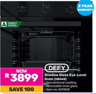 Defy Slimline Glass Eye-Level Oven (DB048)