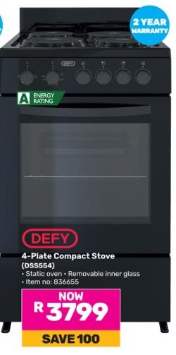 Defy 4-Plate Compact Stove