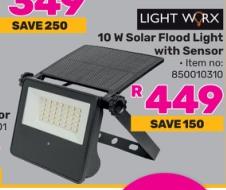 Lightworx 10 W Solar Flood Light with Sensor