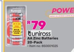 Tuniross AA Zinc Batteries 20 Pack