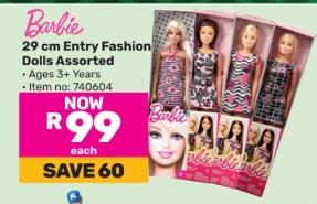 Barbie 29 cm Entry Fashion Dolls Assorted