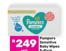 Pampers Sensitive Baby Wipes 9-Pack