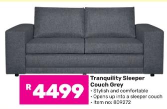 Tranquility Sleeper Couch Grey