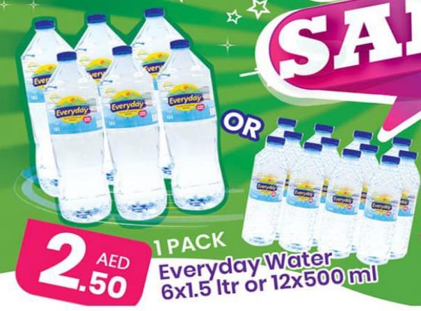 Everyday Water 6x1.5 ltr or 12x500 ml